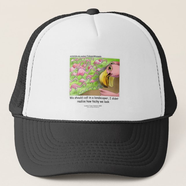 Gorras de camionero de flamencos rosas horteras (Anverso)