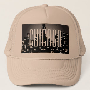 Gorras de camionero de la silueta de Chicago
