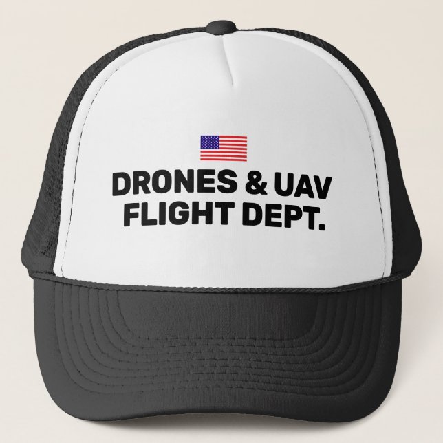 Gorras de camionero Drones & UAV Flight Dept.™ (Anverso)