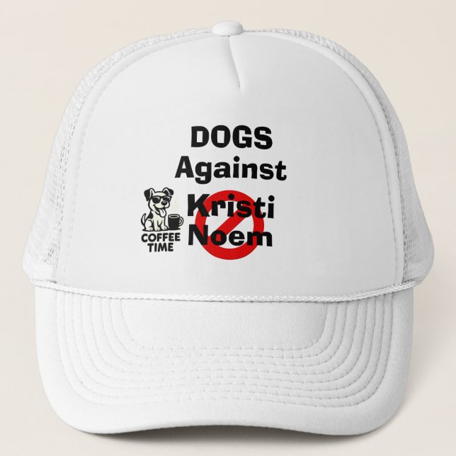 Gorras de Camionero Perros Contra Kristi Noem (Anverso)