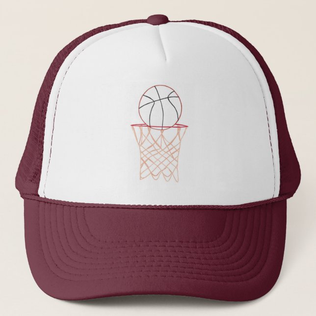 Gorras de Deportes de Baloncesto y Contorno de Red (Anverso)
