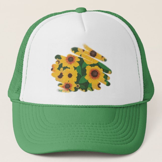 Gorras de estilo de pincel de parche de girasol am (Anverso)