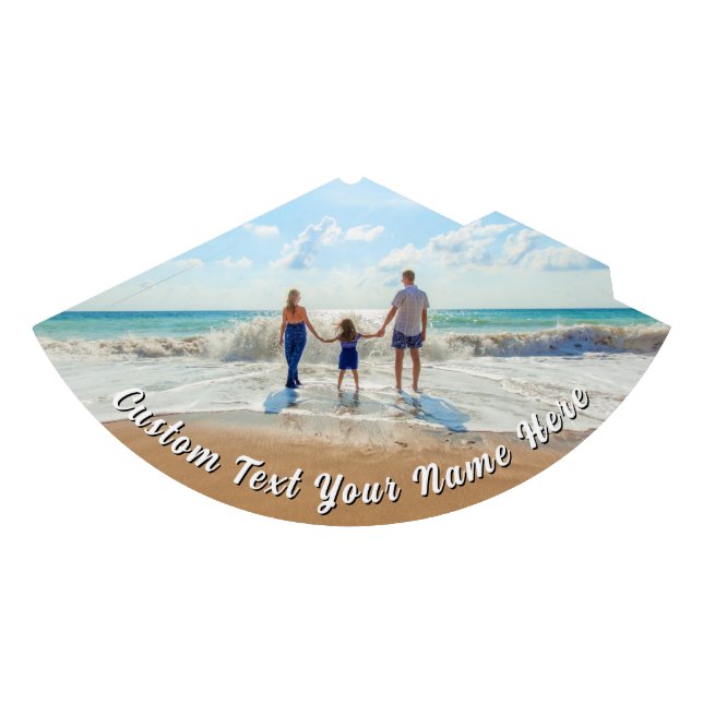 Gorras de fiesta con foto personalizadas con texto (Anverso)