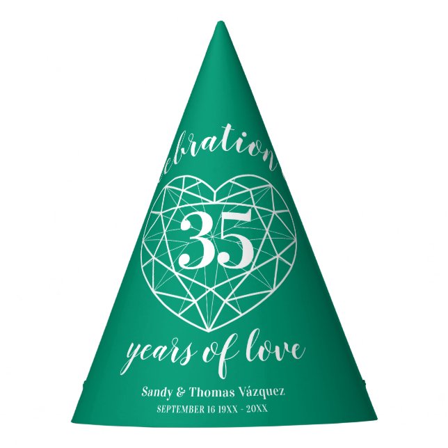 gorras de fiesta personalizadas para el 35º aniver (Anverso)