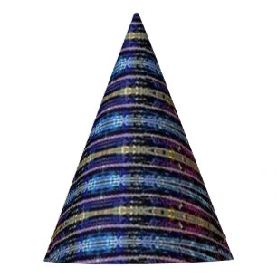 Gorras de fiestas a rayas del asistente
