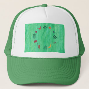 Gorras de frutas y verduras coloridas