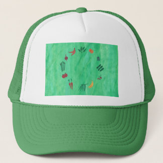 Gorras de frutas y verduras coloridas