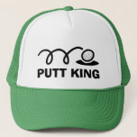 Gorras de golf divertidos | Putt King<br><div class="desc">Gorras de golf divertidos | Putt King. Idea de regalo deportivo para golfistas hombres y mujeres. Balón de golf blanco y negro y diseño de hoyos. Humor de golf.</div>