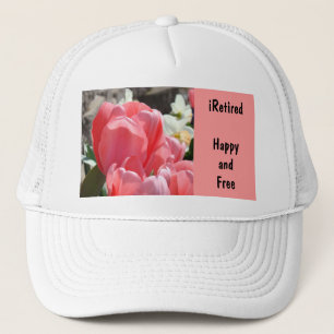 Gorras de Jubilados Rosas Blancas Felices Gratis J