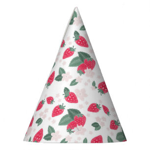 Gorras de la fiesta de cumpleaños de la fresa de B