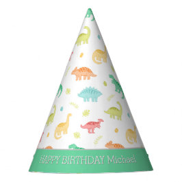 Gorras de la fiesta de cumpleaños de los dinosauri