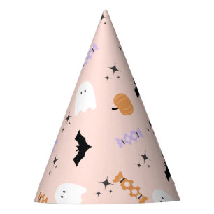 Gorras de la fiesta de Halloween rosa moderno