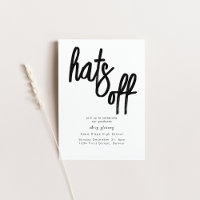 Gorras de la invitación de Fiesta Grad en blanco y