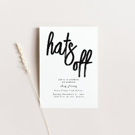 Gorras de la invitación de Fiesta Grad en blanco y