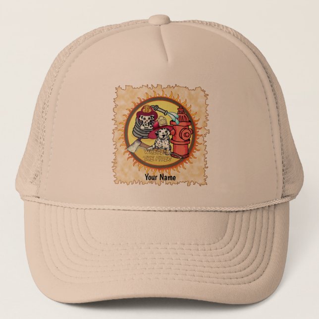 Gorras de los bomberos de perros (Anverso)