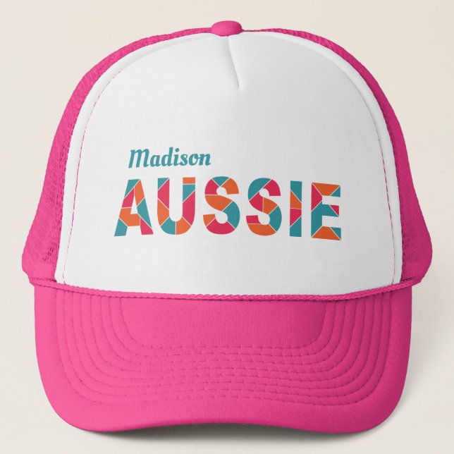 Gorras de nombres personalizados de AUSSIE colorid (Anverso)