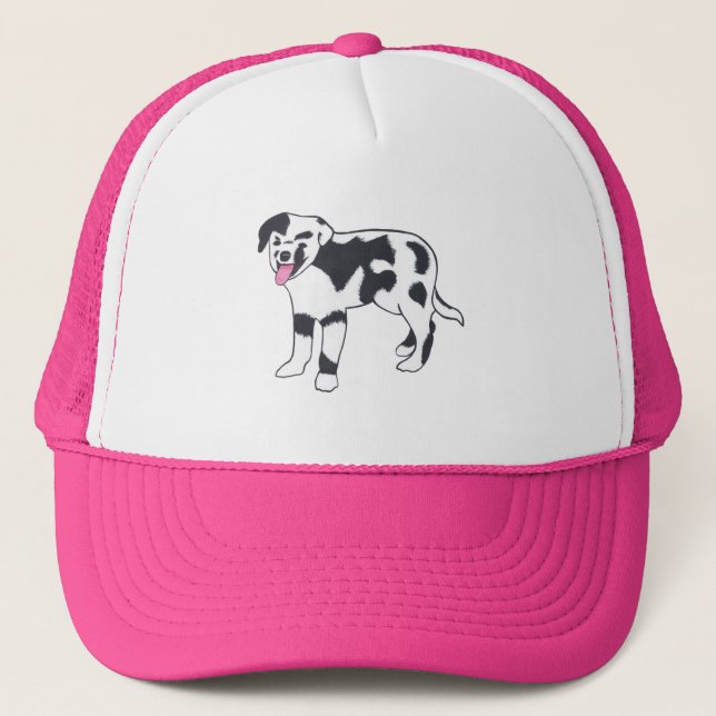 Gorras de perros con manchas blancas y negras (Anverso)