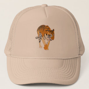 Gorras de pintura digital para caminar sobre tigre