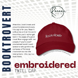 Gorras de twill bordadas para amantes de los libro