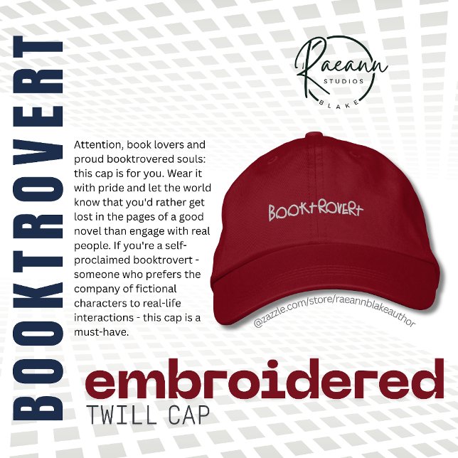 Gorras de twill bordadas para amantes de los libro (Subido por el creador)