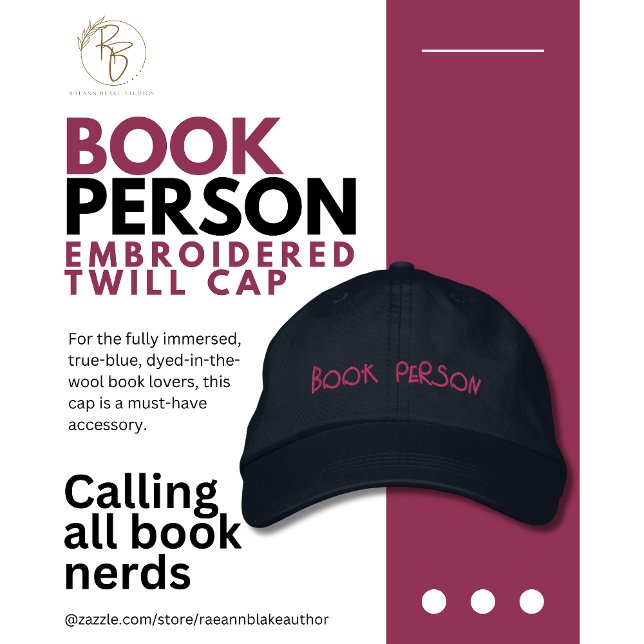 Gorras de Twill bordadas "Persona del libro" para  (Subido por el creador)
