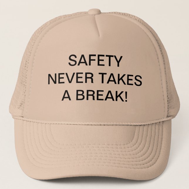 GORRAS DEL CAMIONERO CON SAFETY-SLOGAN. (Anverso)