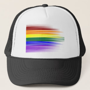 Gorras del camionero de la bandera del arco iris