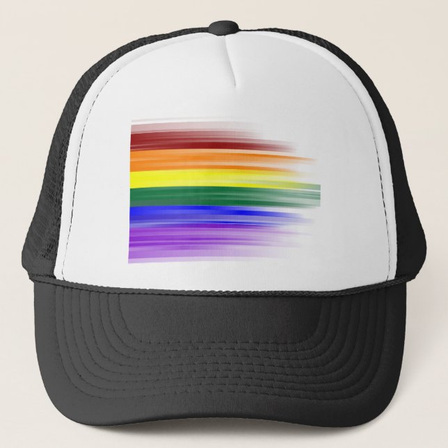 Gorras del camionero de la bandera del arco iris (Anverso)