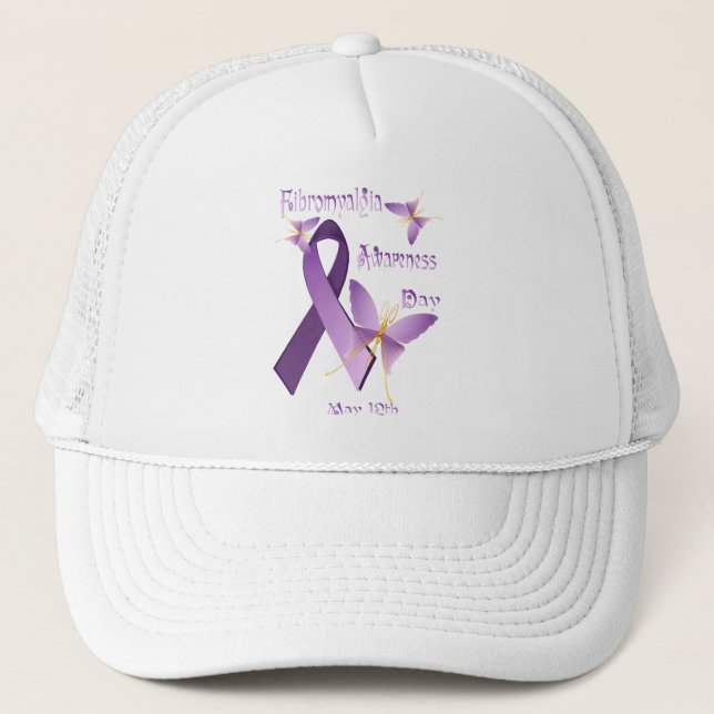 Gorras del día de la conciencia del Fibromyalgia (Anverso)