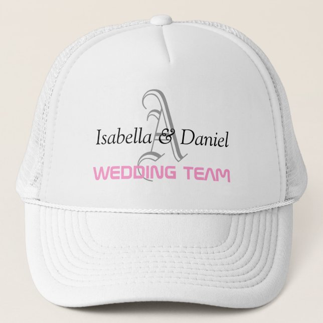 GORRAS del equipo boda MONOGRAM (Anverso)