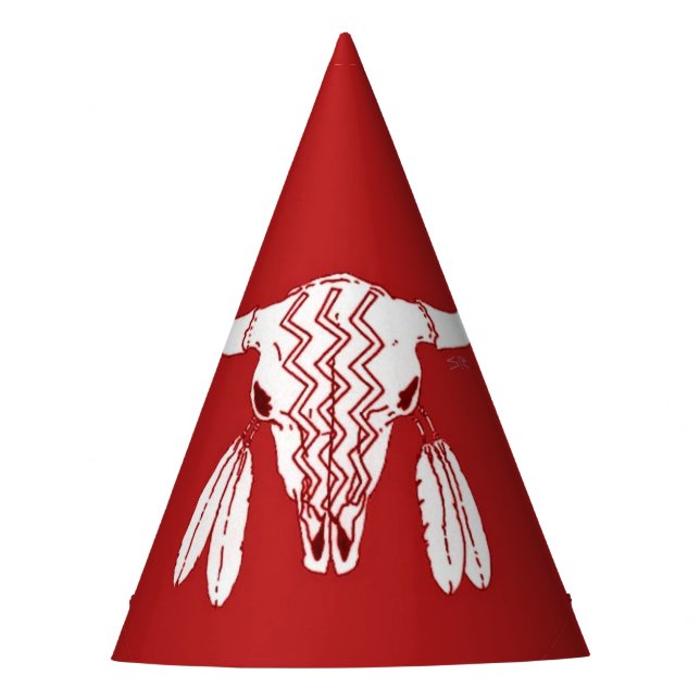 Gorras del fiesta de Búfalo Fantasma Rojo (Anverso)