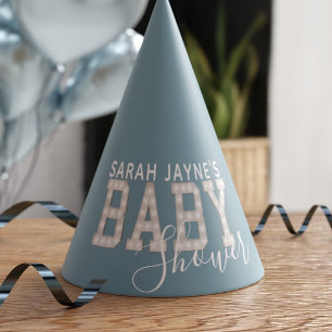Gorras del Fiesta de papel de Baby Shower azul