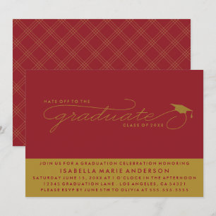 GORRAS DEL GRADUADO INVITACIÓN DE GRADUACIÓN