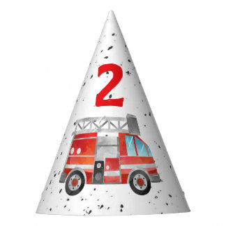 Gorras del partido de cumpleaños de Fire Truck