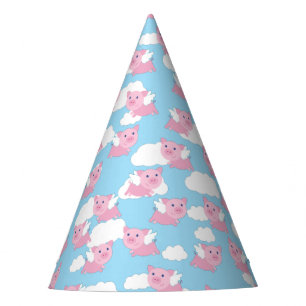 Gorras del primer cumpleaños del Fiesta Flying Pig