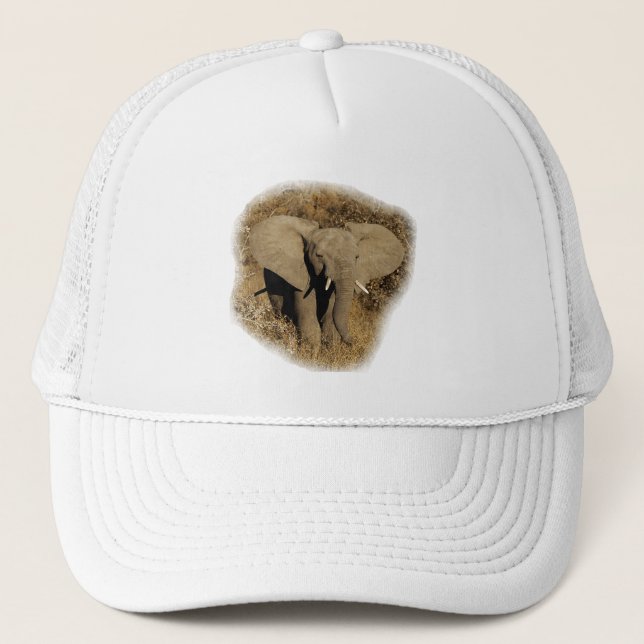 Gorras del safari del bebé del elefante y (Anverso)