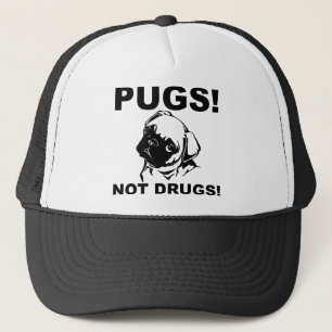 Gorras divertidas Pugs No Drogas
