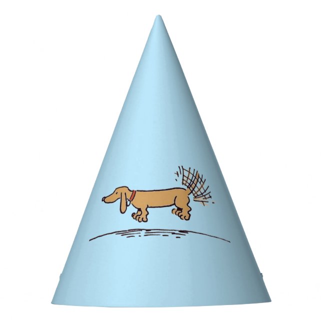 Gorras fiestas azules de Dachshund (Anverso)