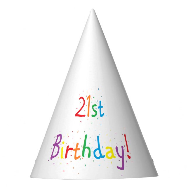 Gorras Fiestas "Cumpleaños 21" (Anverso)