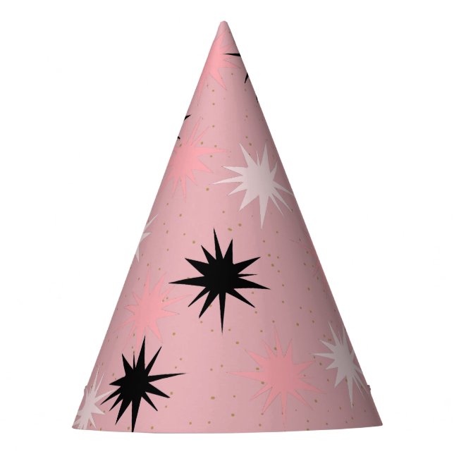 Gorras Fiestas de arranque de rosa atómico (Anverso)