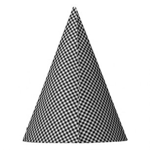 Gorras FIESTAS de Black-White Gingham-PAPER