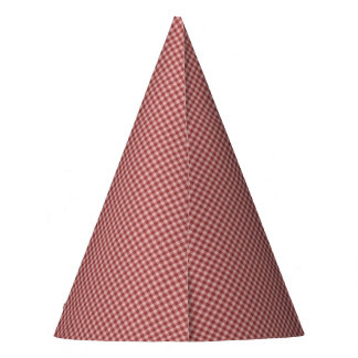 Gorras FIESTAS de Burgundy Gingham-PAPER