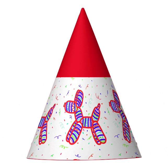 Gorras Fiestas de papel Fiesta de perros con globo (Anverso)