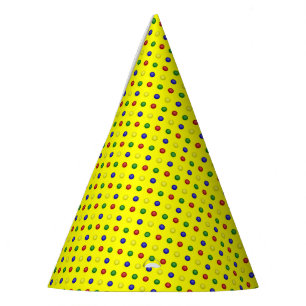 Gorras FIESTAS de puntos de polka primaria-amarill