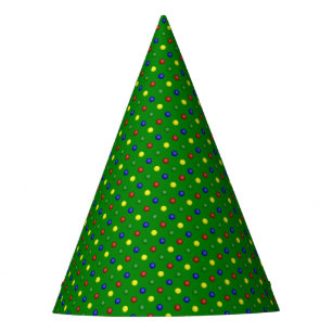 Gorras FIESTAS de puntos de polka primarios-Green-
