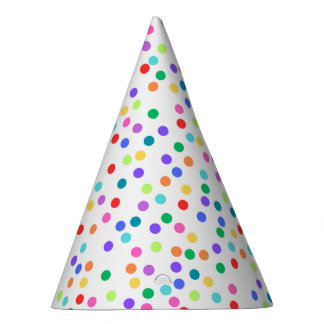 Gorras Fiestas del Punto de Confetti del Arcoiris 