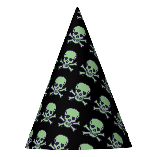Gorras fiestas negros de Green Skull (Anverso)