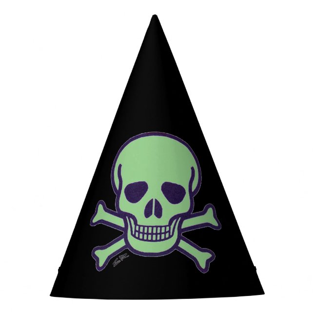 Gorras fiestas negros de Green Skull (Anverso)