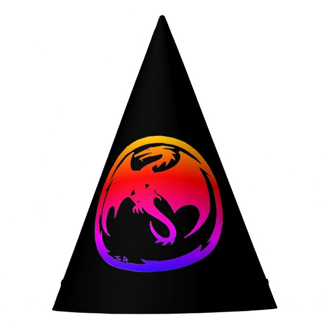 Gorras fiestas negros de Neon Dragon (Anverso)