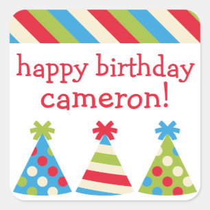 Gorras fiestas Pegatinas de cumpleaños personaliza